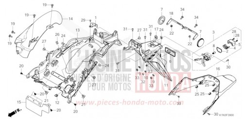 REAR FENDER/LICENSE LIGHT FSH125M de 2021